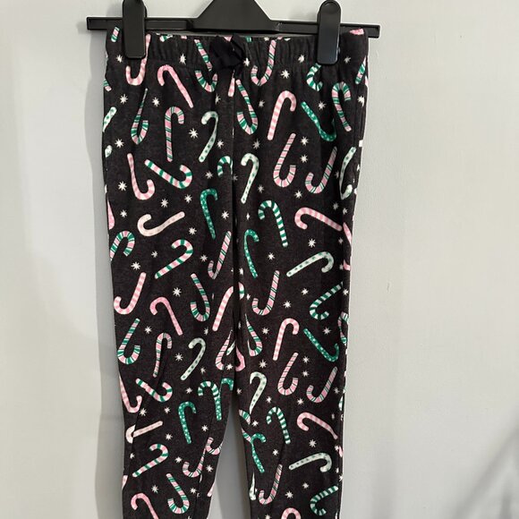 Old Navy Girls Microfleece Candy Cane PJ Pants Joggers Size L (10-12) - Picture 1 of 5